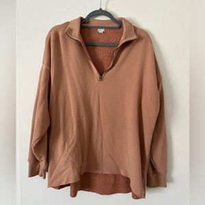 Aerie Loose Quarter Zip Sweatshirt - Size Medium